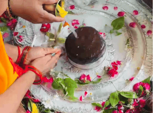 मनकामेश्वर महादेव मंदिर पुष्पवर्षा