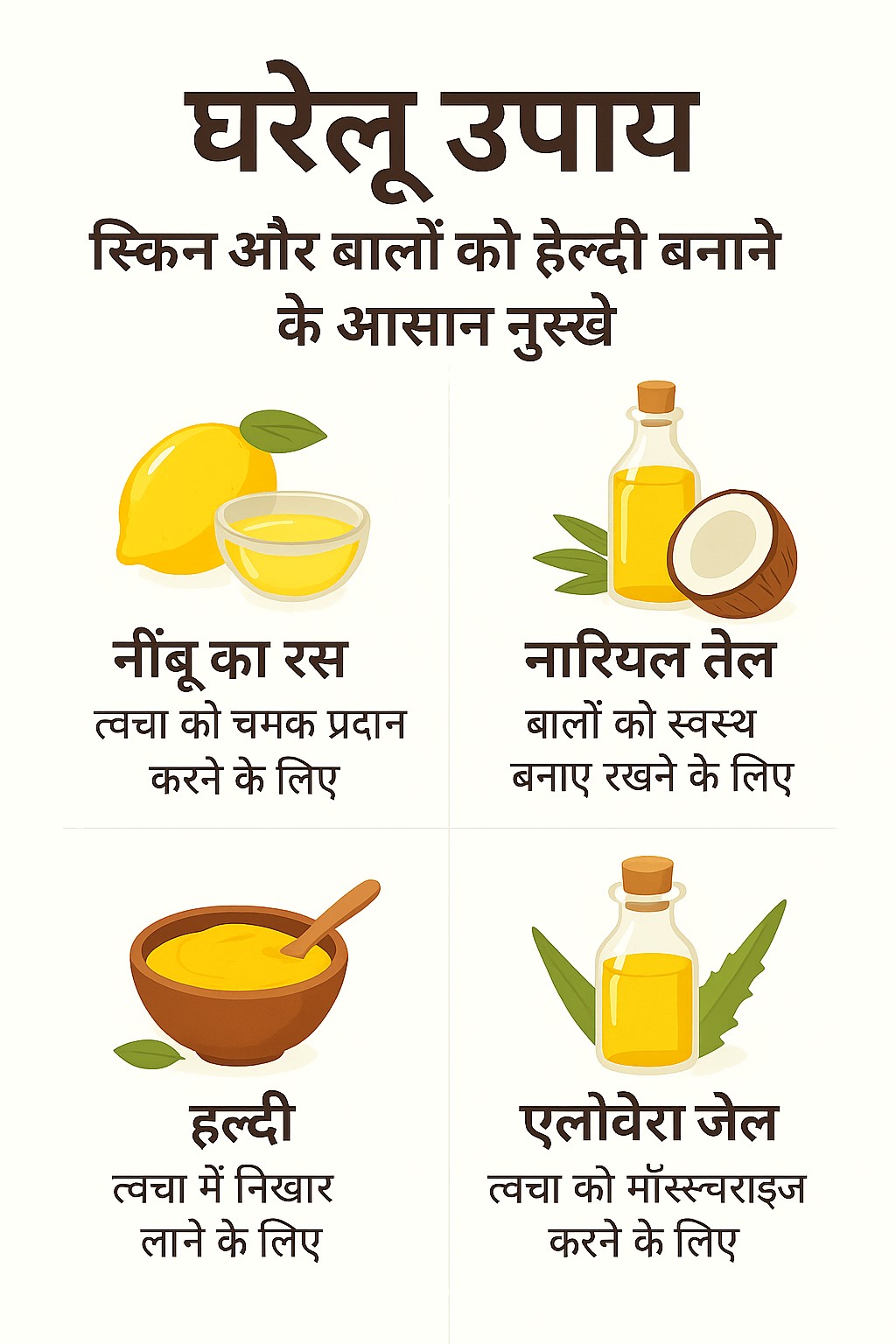 स्किन और बालों को हेल्दी बनाने के आसान नुस्खे