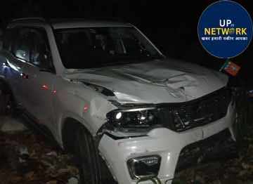 लखनऊ हादसा: BJP झंडा लगी स्कॉर्पियो ने लोगों को रौंदा, 1 की मौत