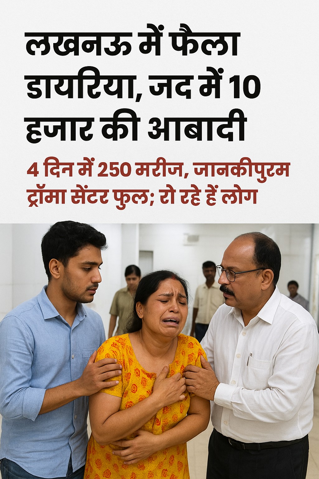 लखनऊ डायरिया: जानकीपुरम में 100+ मरीज, ट्रॉमा सेंटर फुल