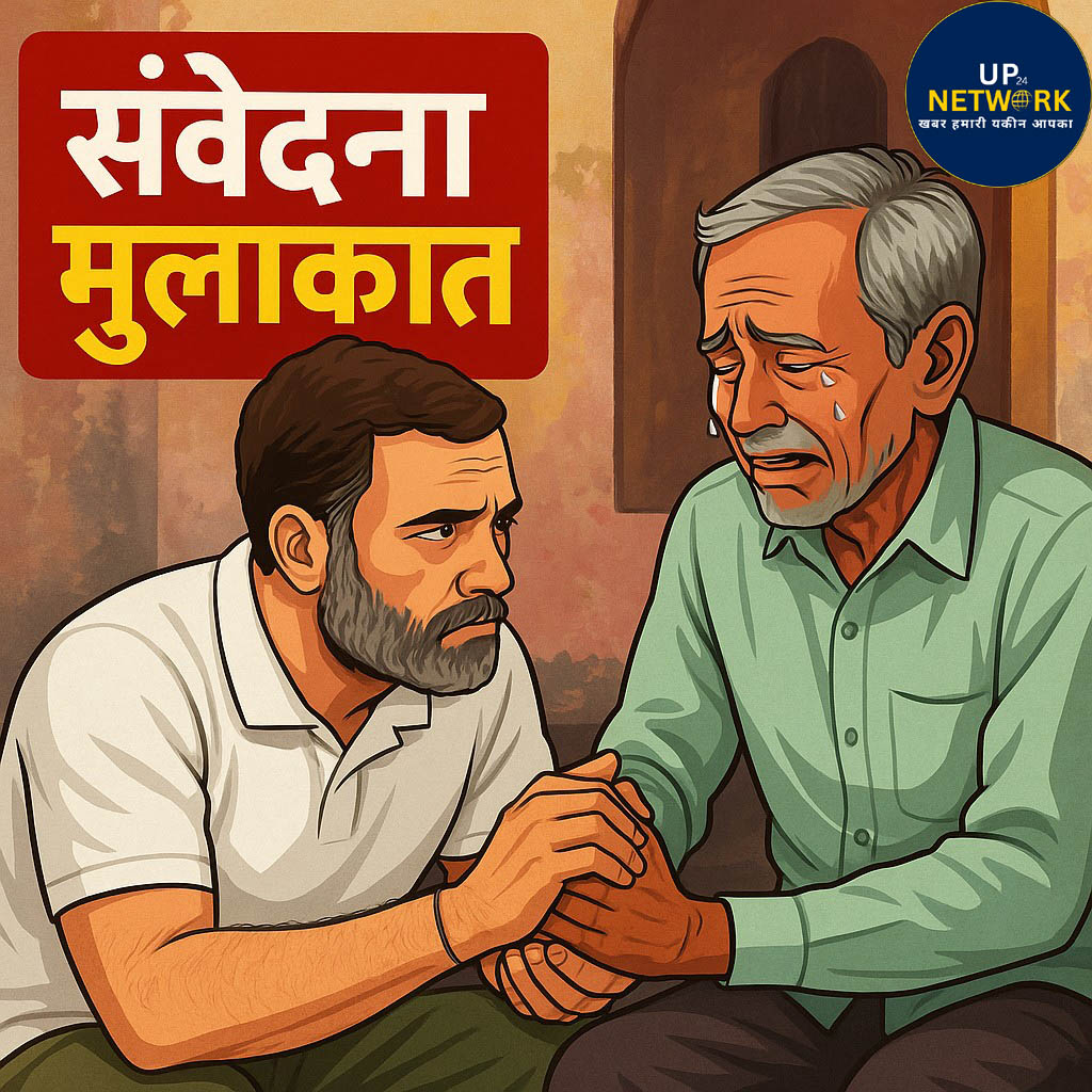 राहुल गांधी हरिओम वाल्मीकि के परिवार से मिले, भावुक हुए