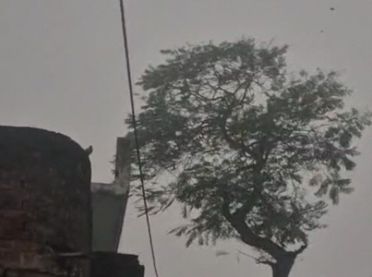 लखनऊ में अचानक बदला मौसम, गरज-चमक संग बारिश और तेज आंधी