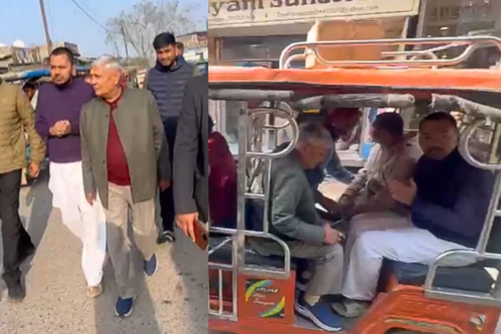 Vrindavan में ई-रिक्शा से घूमे नीतीश के बेटे निशांत