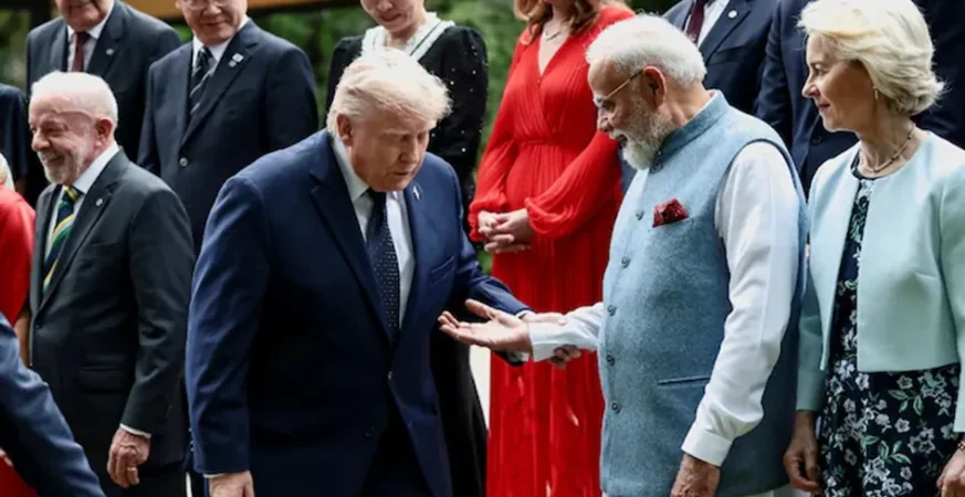 भारत-अमेरिका व्यापार समझौते पर चर्चा करते नरेंद्र मोदी और डोनाल्ड ट्रंप