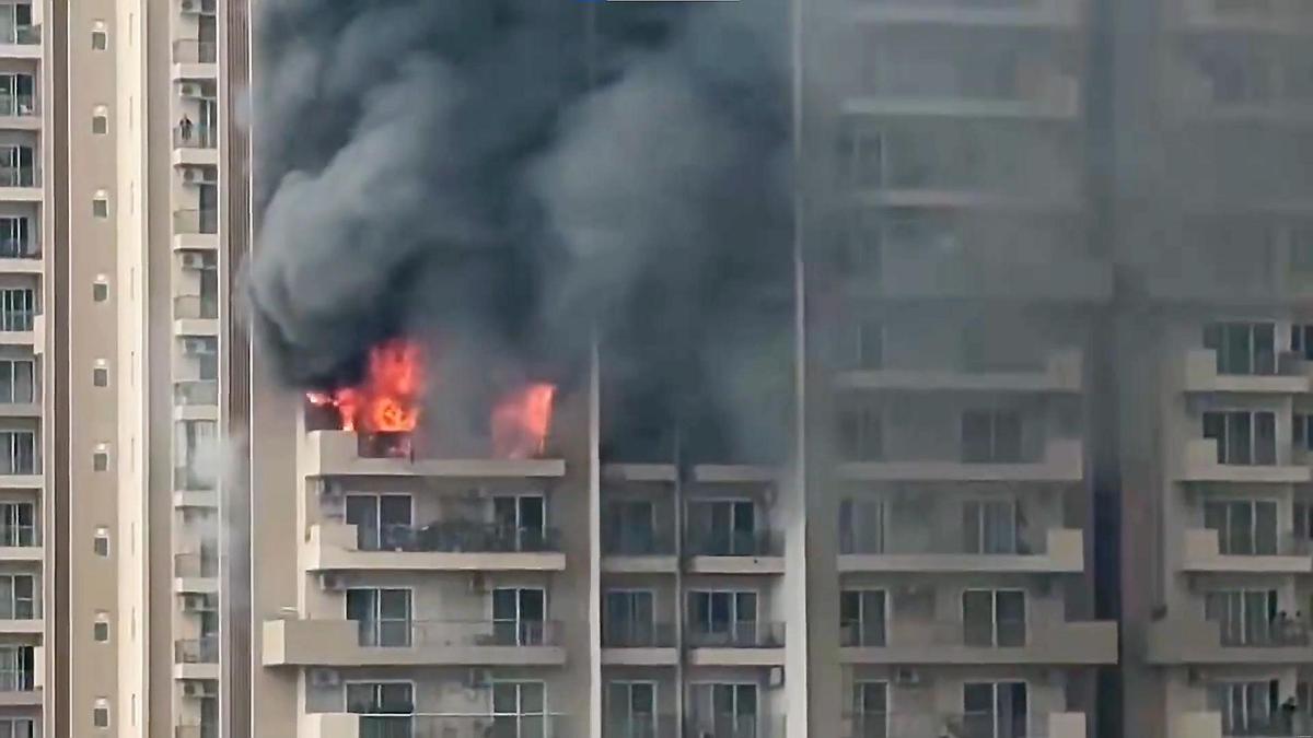 Fire breaks out in Noida residential building after suspected EV scooter battery spark