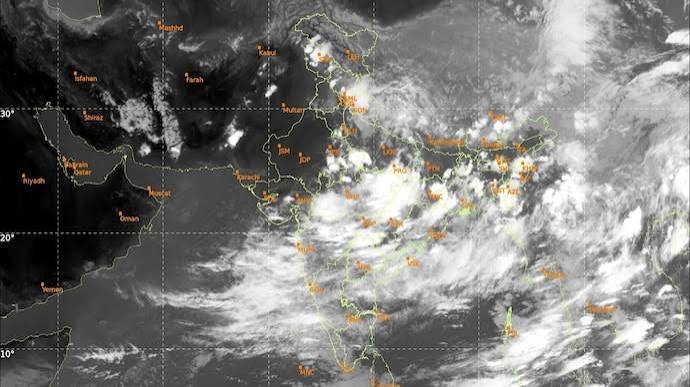 ISRO Satellite Captures Monsoon Clouds Over India