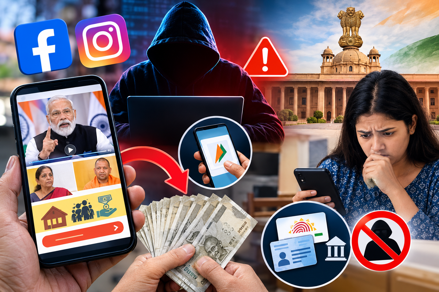 MHA advisory warns users about cyber fraud through fake government scheme ads and deepfake videos on Facebook and Instagram,फेसबुक और इंस्टाग्राम पर फर्जी सरकारी योजना के विज्ञापनों से साइबर ठगी को लेकर गृह मंत्रालय की एडवाइजरी,