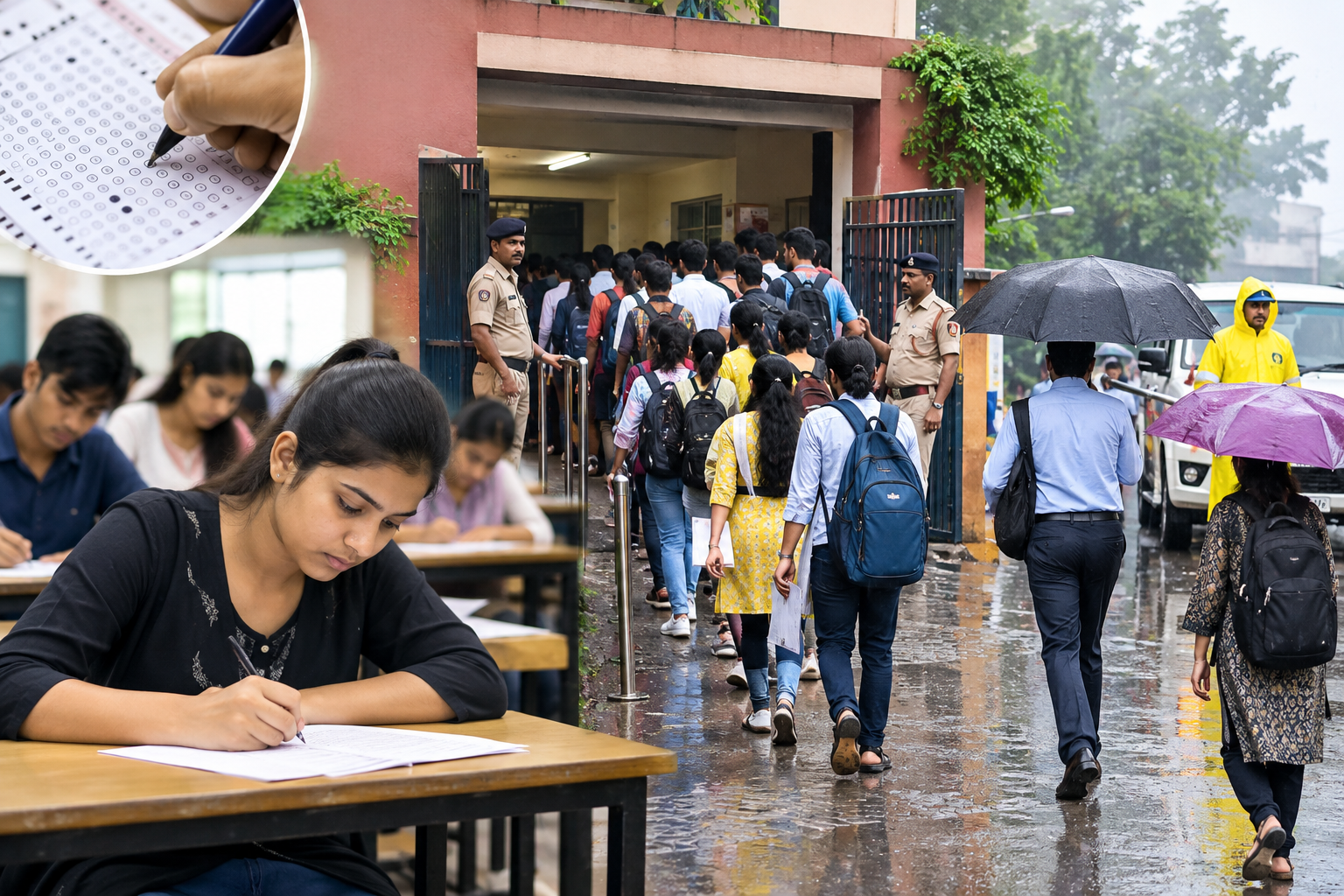 UP PET Exam 2026: यूपी के 60 जिलों में आज 12 लाख अभ्यर्थी देंगे परीक्षा, बारिश के अलर्ट के बीच प्रशासन सतर्क 5 यूपी पीईटी परीक्षा 2026, PET Exam Centre Uttar Pradesh, UPSSSC PET Candidates, UP PET Exam Security Arrangements, यूपी में परीक्षा केंद्रों पर अभ्यर्थियों की भीड़,