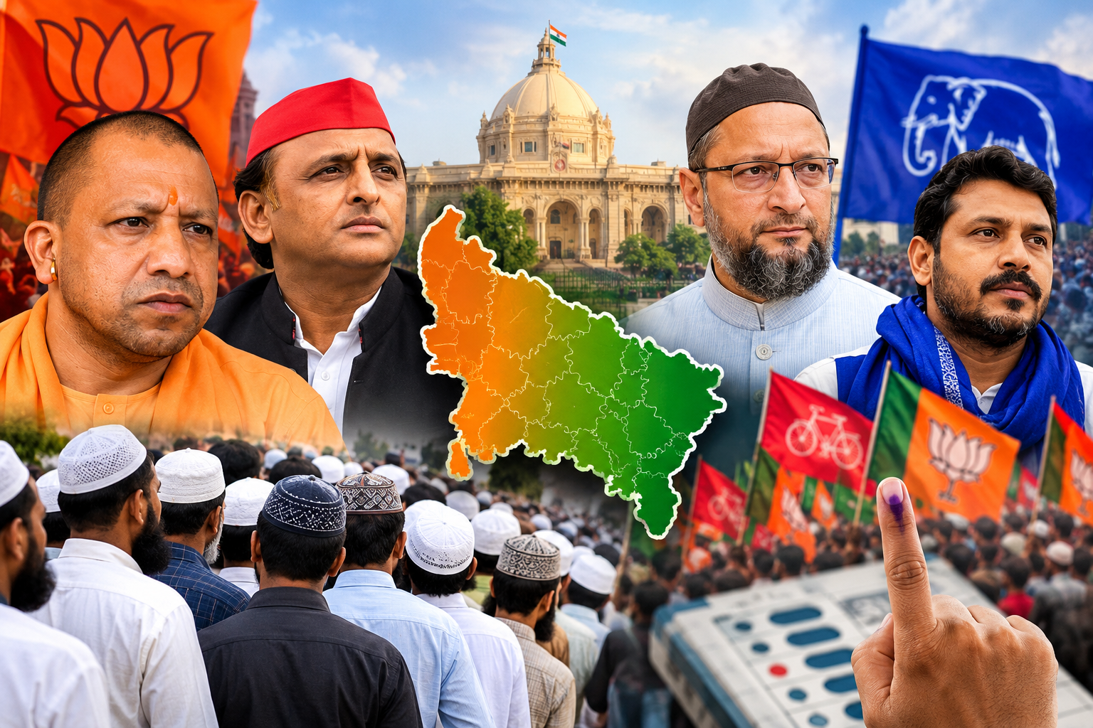 #UPElection2027 #UPPolitics #PDA #SamajwadiParty #BJP #AIMIM #AzadSamajParty #UttarPradesh,#यूपीचुनाव2027 #उत्तरप्रदेशराजनीति #PDA #समाजवादीपार्टी #भाजपा #AIMIM #आजादसमाजपार्टी #विधानसभाचुनाव,यूपी चुनाव 2027 में मुस्लिम वोट की भूमिका, उत्तर प्रदेश की मुस्लिम बहुल विधानसभा सीटें, PDA समीकरण क्या है, सपा की 2027 चुनावी रणनीति, यूपी में भाजपा के उपचुनाव नतीजे, ओवैसी की पार्टी यूपी चुनाव 2027, चंद्रशेखर आजाद उत्तर प्रदेश राजनीति,UP Election 2027, Uttar Pradesh Assembly Election 2027, Muslim Voters in UP, PDA Politics, Soft Hindutva, Samajwadi Party, Akhilesh Yadav, BJP Uttar Pradesh, Asaduddin Owaisi, AIMIM UP, Chandrashekhar Azad, Azad Samaj Party, BSP Uttar Pradesh,यूपी चुनाव 2027, यूपी चुनाव 2027 मुस्लिम वोट, मुस्लिम बहुल सीटें उत्तर प्रदेश, PDA समीकरण, सॉफ्ट हिंदुत्व, समाजवादी पार्टी, अखिलेश यादव, भाजपा उत्तर प्रदेश, असदुद्दीन ओवैसी, AIMIM उत्तर प्रदेश, चंद्रशेखर आजाद, आजाद समाज पार्टी, बसपा उत्तर प्रदेश, यूपी विधानसभा चुनाव, उत्तर प्रदेश राजनीति,