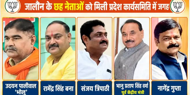 भाजपा प्रदेश कार्यसमिति में जालौन के छह नेता