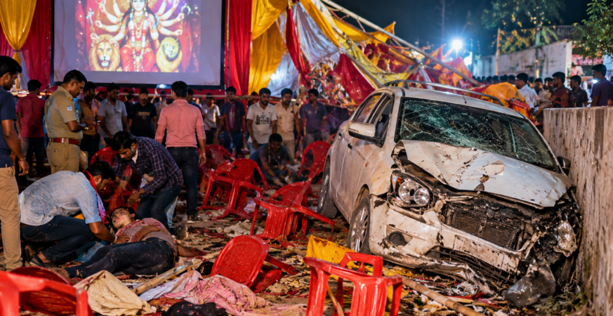 बलरामपुर में दुर्गा पंडाल के बाहर बेकाबू कार का कहर, तीन की मौत, चार घायल 5 बलरामपुर सड़क हादसा, बलरामपुर दुर्घटना समाचार, बलरामपुर में कार हादसा, बेलहा गांव हादसा, चरनगहिया सड़क दुर्घटना, बलरामपुर दुर्गा पंडाल हादसा, दुर्गा मंदिर के पास दुर्घटना, नवरात्रि में सड़क हादसा, बेकाबू कार से तीन की मौत, बलरामपुर में चार घायल, उत्तर प्रदेश सड़क दुर्घटना, यूपी क्राइम न्यूज, बलरामपुर पुलिस, सीओ अभिषेक सिंह, फोर्ड कार हादसा, बलरामपुर ताजा खबर, बलरामपुर हिंदी समाचार, उत्तर प्रदेश लेटेस्ट न्यूज, सड़क हादसे की खबर, नवरात्रि हादसा अपडेट,Balrampur road accident, Balrampur accident news, Balrampur Uttar Pradesh news, Belha village accident, Charangahiya village accident, Durga pandal accident, car crashes into religious gathering, three dead four injured, speeding car accident UP, Balrampur police news, Uttar Pradesh road accident, Durga temple accident, Navratri accident news, Ford car accident Balrampur, UP crime news, Balrampur latest news, UP breaking news, Balrampur accident update, Circle Officer Abhishek Singh,बलरामपुर सड़क हादसा, बलरामपुर दुर्गा मंदिर के पास दुर्घटना, बेलहा गांव में कार हादसा, नवरात्रि धार्मिक कार्यक्रम के दौरान दुर्घटना, दुर्घटनाग्रस्त फोर्ड कार, बलरामपुर पुलिस जांच, उत्तर प्रदेश सड़क दुर्घटना समाचार,Balrampur road accident scene, Durga temple accident in Balrampur, Belha village car crash, Navratri gathering accident Uttar Pradesh, Ford car accident Balrampur, Balrampur police investigation, Uttar Pradesh accident news,#Balrampur, #BalrampurNews, #UPNews, #UttarPradesh, #RoadAccident, #BreakingNews, #DurgaPandal, #Navratri, #बलरामपुर, #बलरामपुर_न्यूज, #उत्तरप्रदेश, #सड़क_हादसा, #दुर्गा_पंडाल, #नवरात्रि, #तीन_की_मौत, #यूपी_न्यूज,