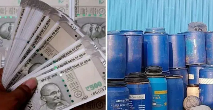जमीन के नीचे मिले नोटों से भरे तीन ड्रम 5 जमीन के नीचे मिले नोटों से भरे तीन ड्रम