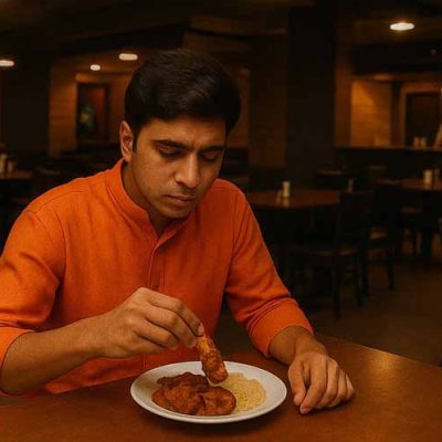 लखनऊ रेस्टोरेंट बवाल: भगवा कपड़े में युवक की पिटाई, CCTV वायरल