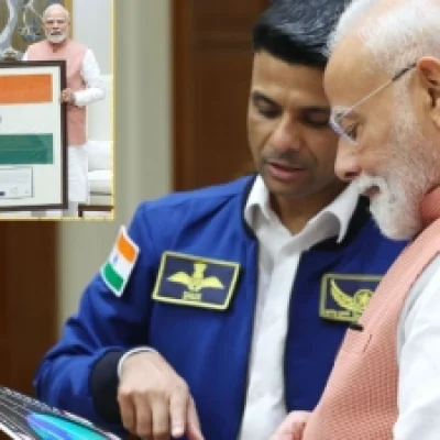 PM मोदी को शुभांशु शुक्ला का तोहफा, अंतरिक्ष की तस्वीरें